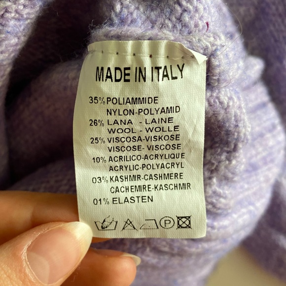 Wool Blend Purple Sweater - Picture 4 of 4